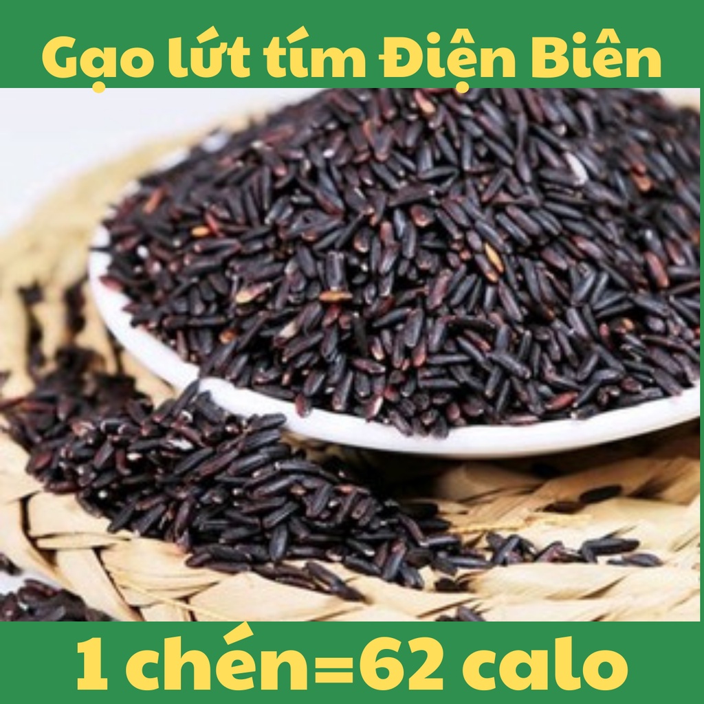 5kg Gạo lứt đen dẻo Điện Biên hữu cơ, gạo lức tím than Orgafood EAT CLEAN giảm cân, ăn kiêng