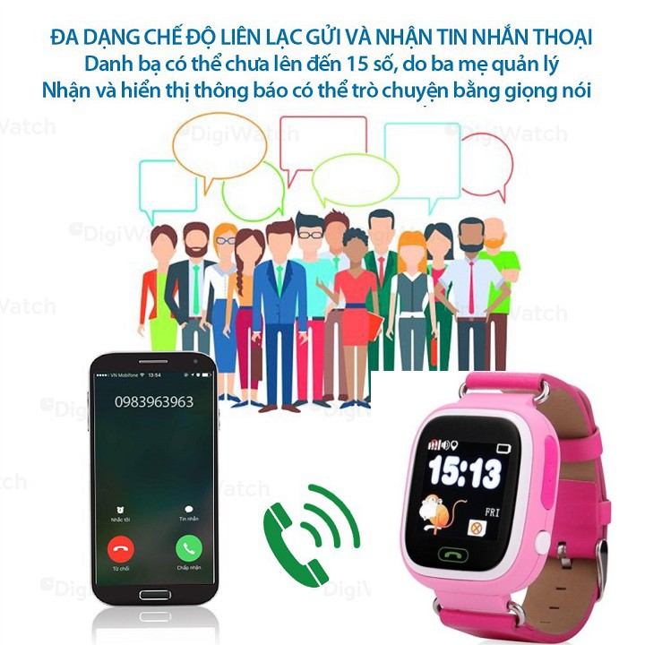 Đồng hồ định vị trẻ em Wonlex GW100 – CHÍNH HÃNG – Kháng nước IP54 – Định vị Wifi/Lbs/Gps – Tiếng Việt – Bảo hành 1 năm