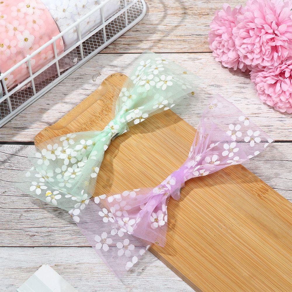 Cuộn Ruy Băng Bằng Vải Ren Lưới 6cm 25Yards Phụ Kiện Trang Trí Tóc