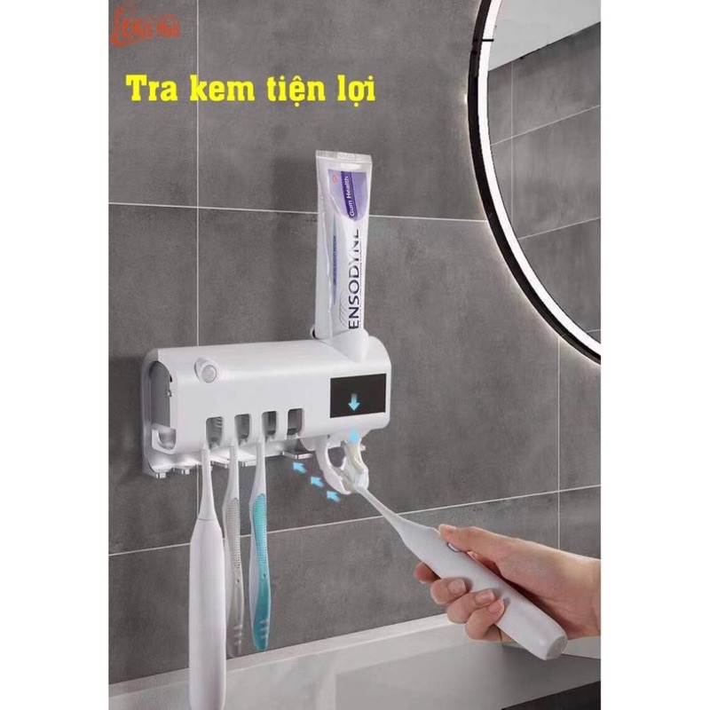 Máy Khử Khuẩn Bàn Chải thông minh , Giá Kệ Treo Bàn Chải Đánh Răng Khử Khuẩn UV Diệt Khuẩn 99% , máy khử khuẩn gia đình
