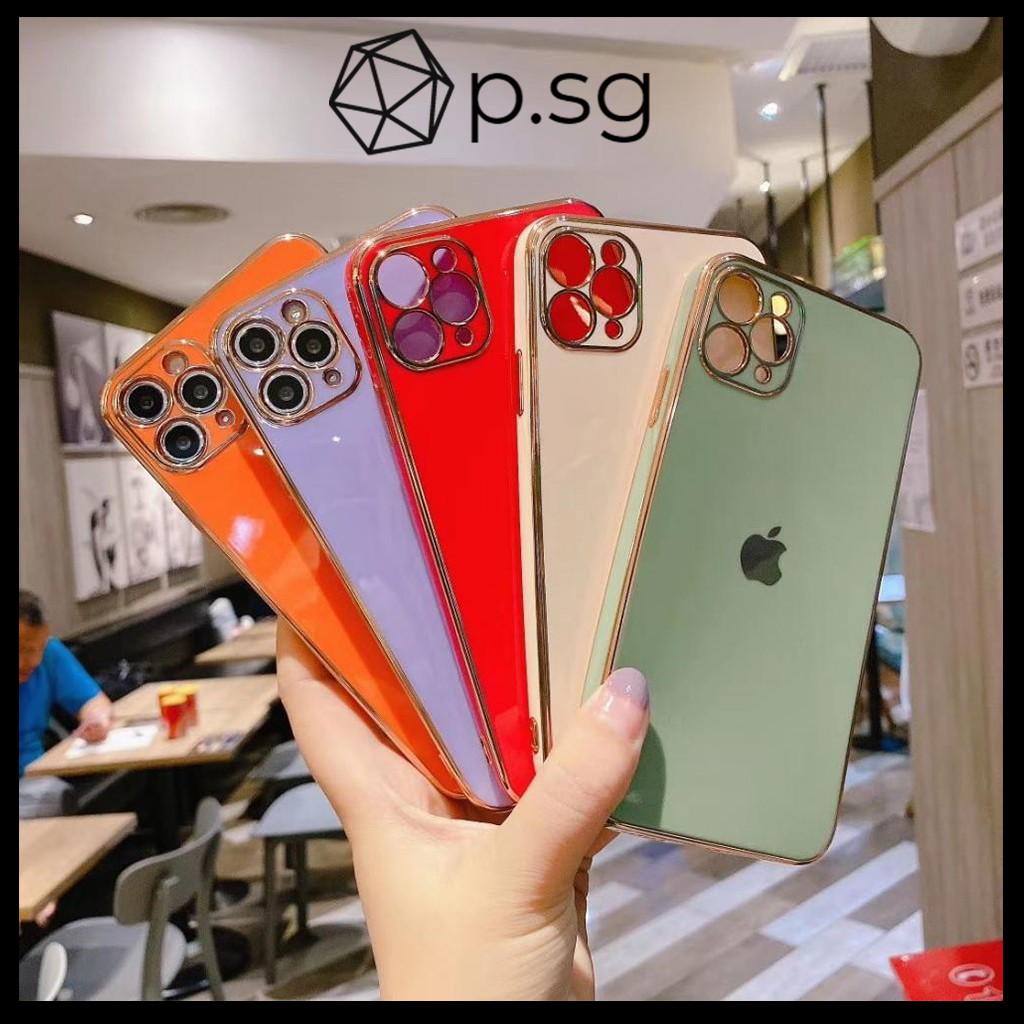 Op.sg - Ốp iphone viền mạ vàng 24k logo táo độc lạ dẻo bóng ip 6,6s/6-6s-plus/7,8/7,8 plus/X-Xs/XSmax/11/11-pro