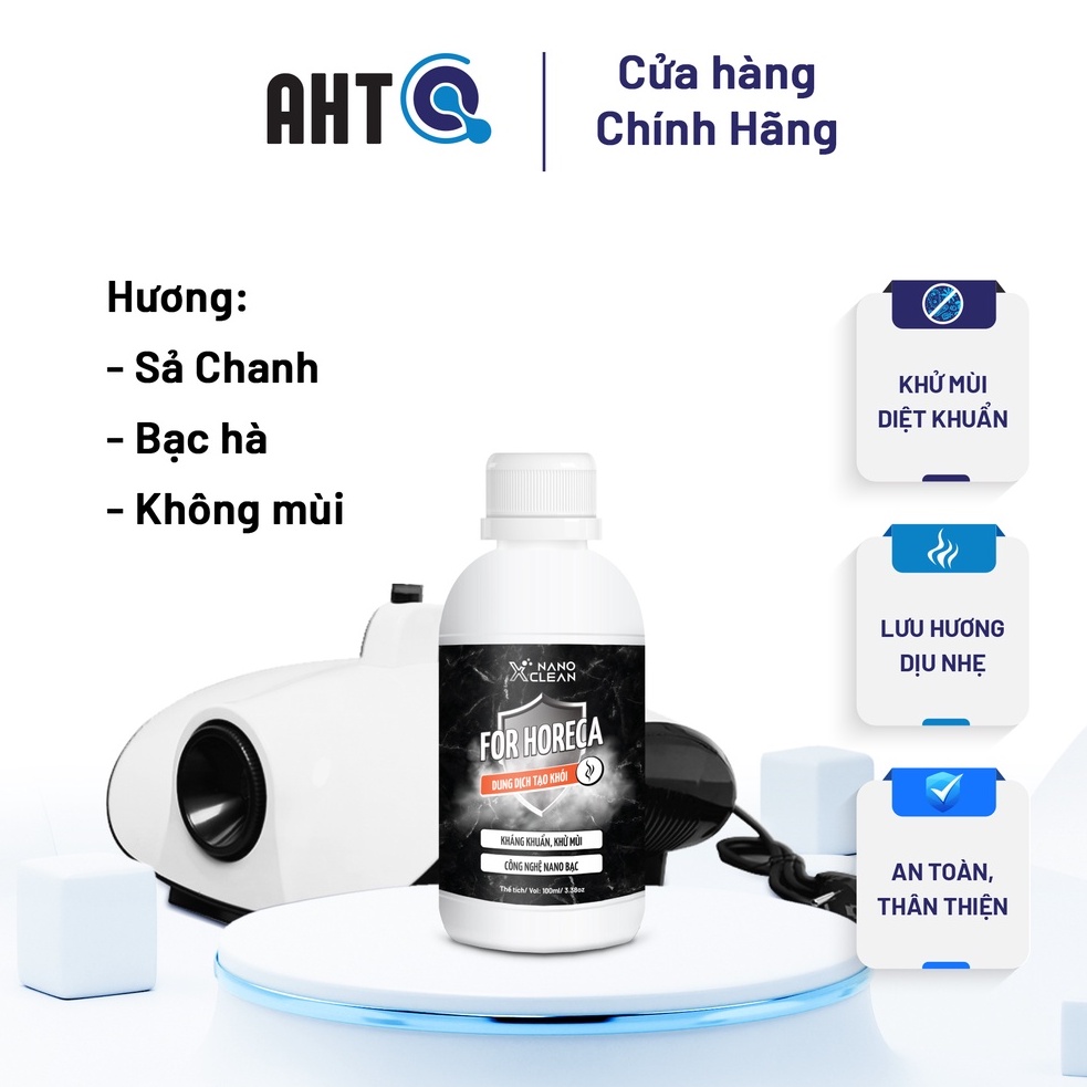 Dung dịch tạo khói, phun khói Nano Xclean For Horeca - Diệt Khuẩn Khử Mùi nhà hàng, karaoke 100ML