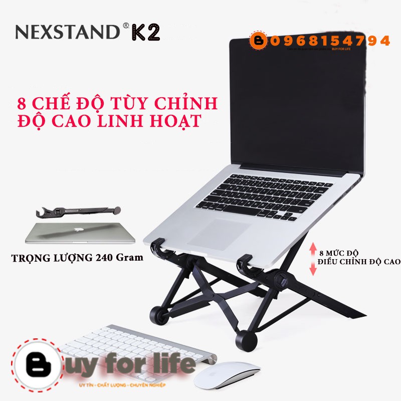 Giá đỡ Laptop & Macbook - NEXTSTAND K2 - Siêu nhẹ - Chắc chắn - Đế Tản Nhiệt Cao Cấp