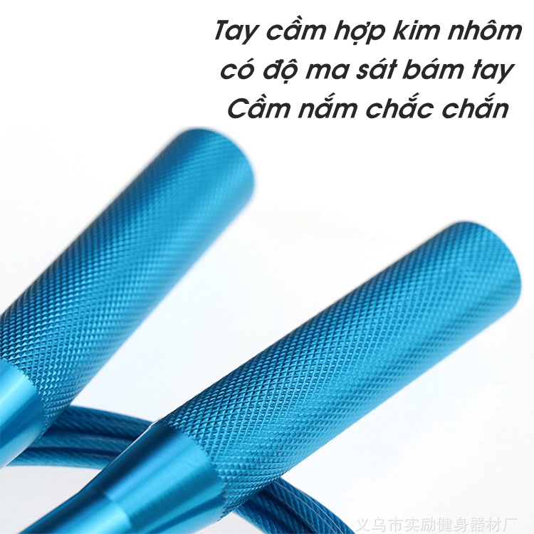 Dây Nhảy Thể Lực DN/08 Cho Trẻ Em Người Lớn Tập Thể Thao Gym Dây Nhảy Giảm Cân Thể Dục Lõi Thép Cán Nhôm