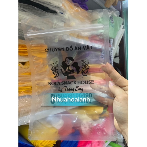 Combo 5kg túi zipper trong bạc size 500gr