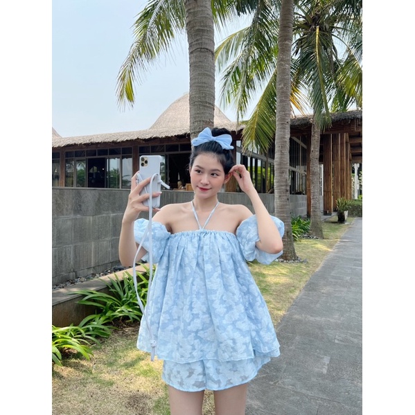 áo babydoll tay phồng