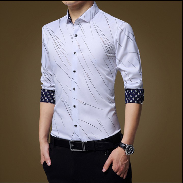 (TRỢ GIÁ) Áo Sơ Mi Nam Dài Tay - Vải Lụa 3D Không Phai, Không Xù Cao Cấp SM00010 | BigBuy360 - bigbuy360.vn