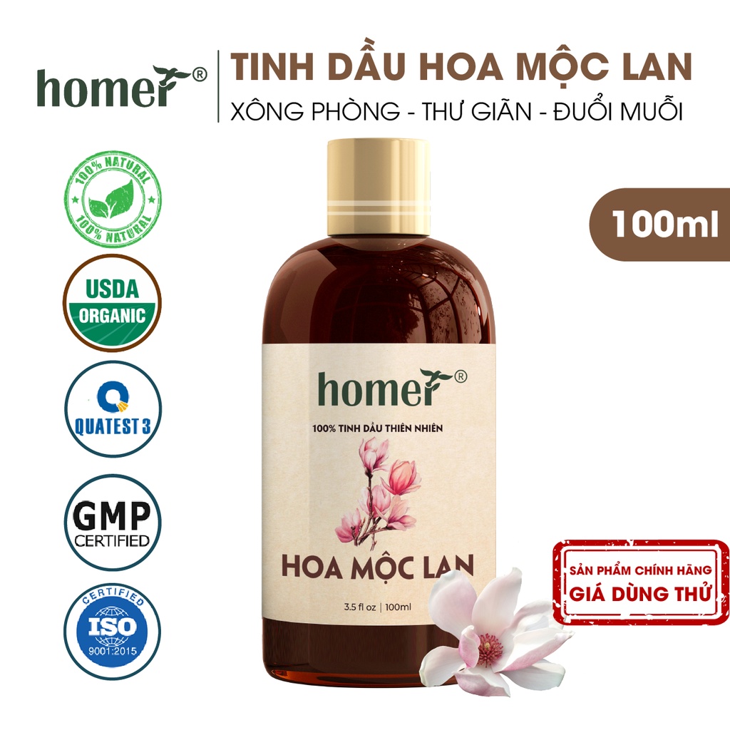 Tinh dầu Hoa Mộc Lan Pháp Homer - Magnolia Essential Oil  - đạt chuẩn chất lượng kiểm định