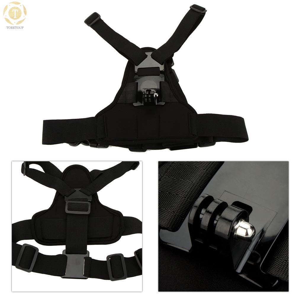 Shipped within 12 hours】 Andoer Adjustable Elastic Body Harness Chest Strap Mount Band Belt Accessory for Sport Camera GoPro Hero 4/3+/3/2/1 SJCAM Chest Strap [TO]