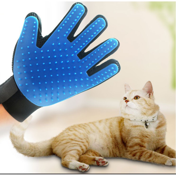Găng tay chải lông cho chó mèo, găng tay lấy lông rụng, tắm cho thú cưng_BL012