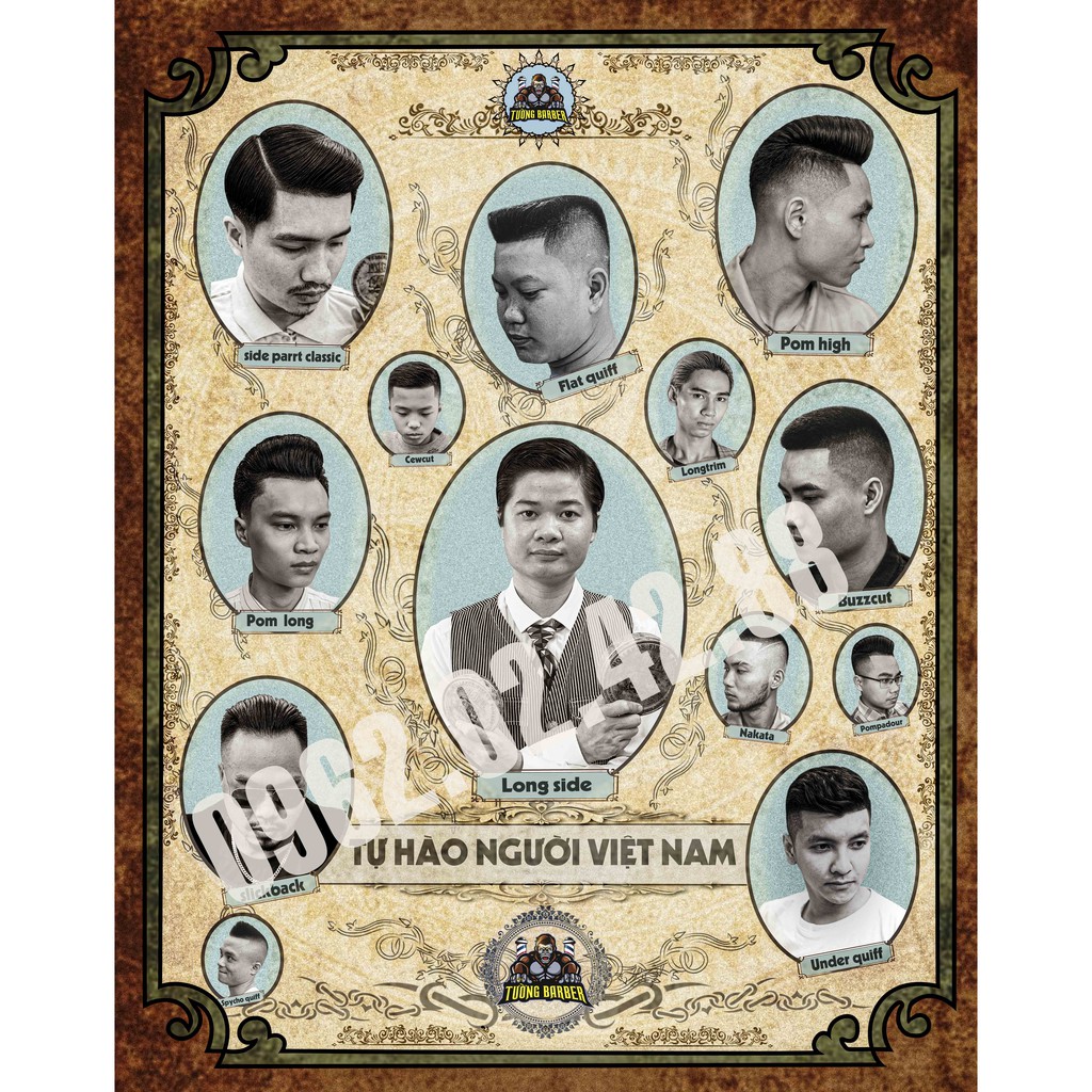 Ảnh Poster trang trí Classic cho cửa hàng barbershop