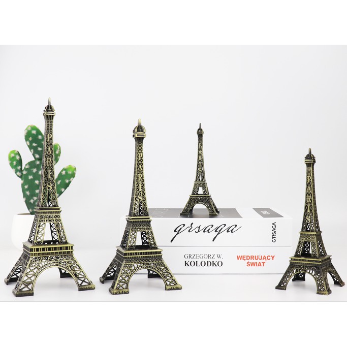 Tháp Eiffel Hợp Kim Mạ Đồng Trang Trí Decor