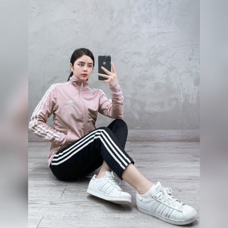 (ảnh thật) Áo Track Jacket Pink chuẩn hàng cambodia