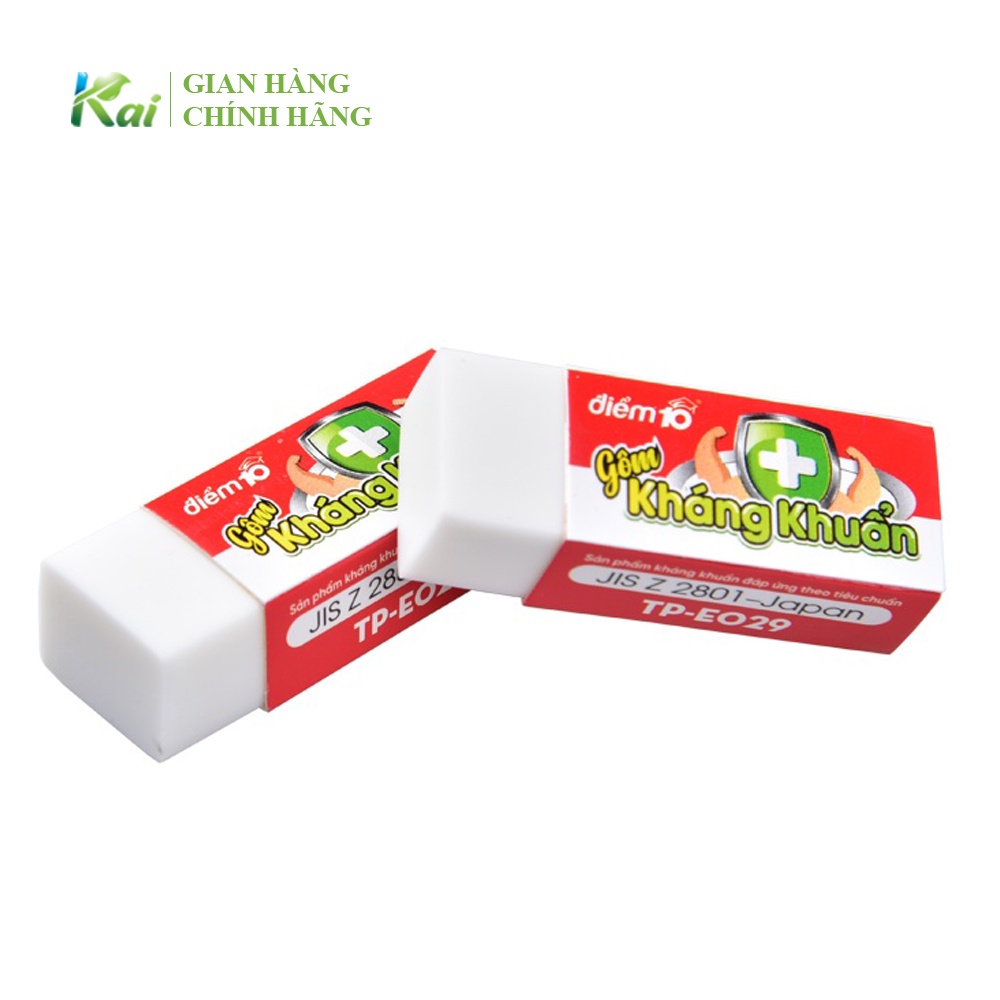 1 cục Gôm tẩy xóa chì kháng khuẩn Điểm 10 TP-E029, hàng chính hãng THIÊN LONG, giao nhanh, giá sỉ