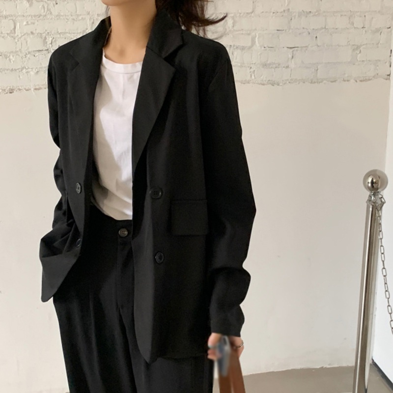 Áo khoác vest dáng rộng tay dài thời trang mùa xuân cho nữ