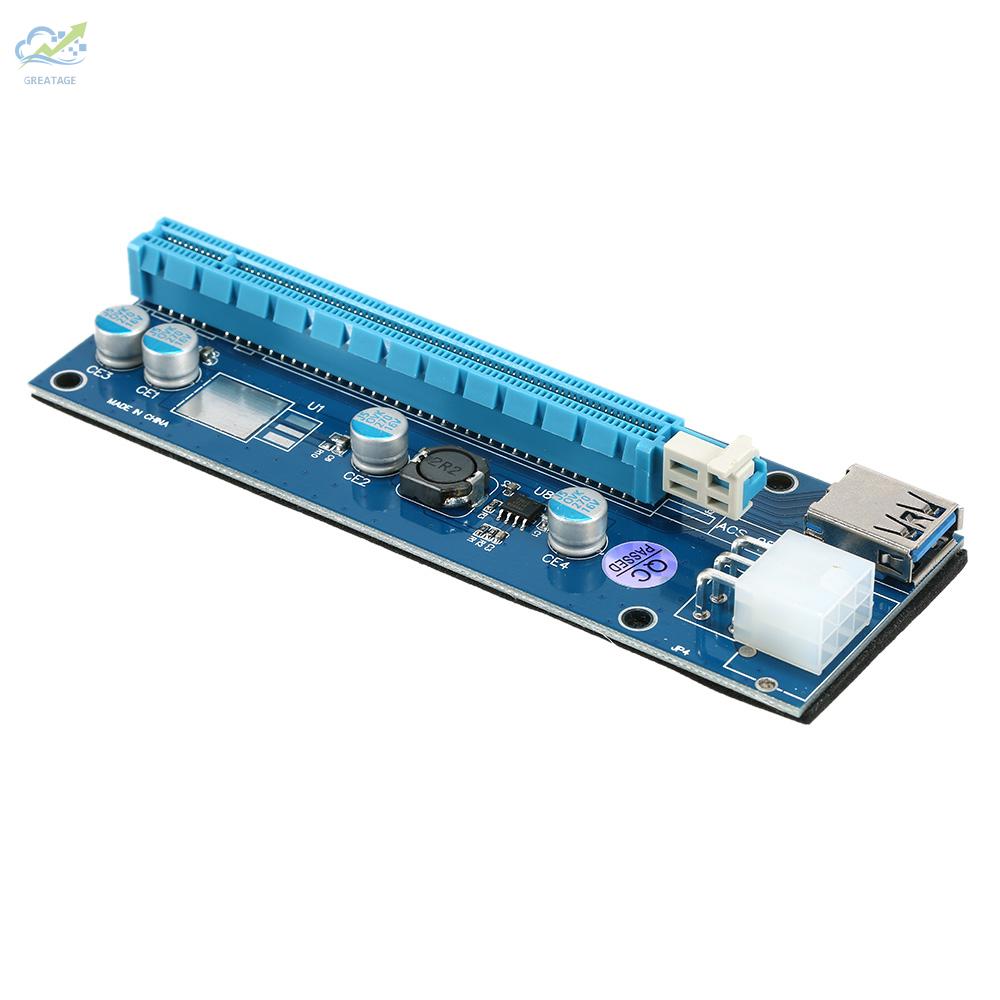 Card Chuyển Đổi Từ G Pci-E 1x Sang Pci-E 16x Với Cổng Usb 3.0 Cho Bitcoin