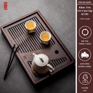Khay trà tre cao cấp chữ nhật kt 03