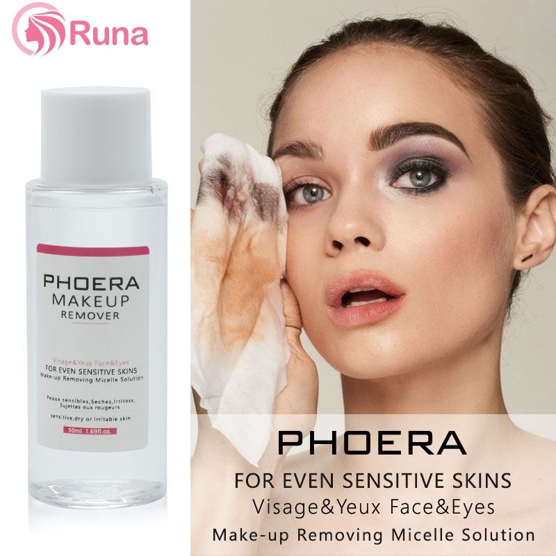 PHOERA Facial Gentle Makeup Remover Liquid Deep Speed Cleansing Eye &amp; Lip Makeup Remover 50ml （TED）