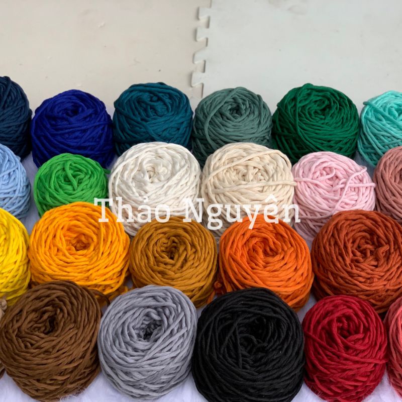 0.5kg Dây thừng se macrame sợi 1 xoắn -3mm. Nhiều màu sắc