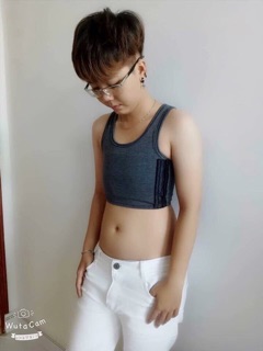 ÁO NỊT NGỰC NGẮN CÓ VIỀN , Kiểu dáng thể thao, ôm sát