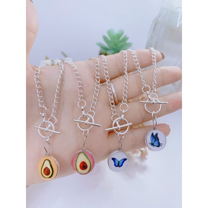 Vòng cổ mặt tròn cute