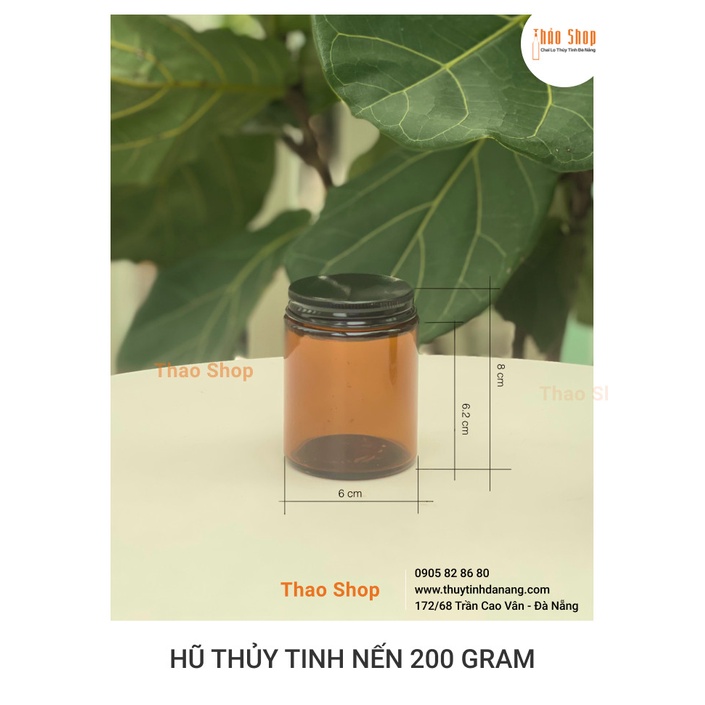 {BÁN SỈ} CỐC HŨ THỦY TINH ĐỰNG NẾN THƠM 200ML