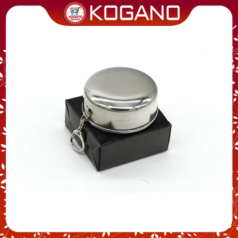 Ly Uống Nước Gấp Gọn KOGANO Chất Liệu Cốc Inox Có Nắp Đi Du Lịch, Dã Ngoại Đa Năng HG-001179