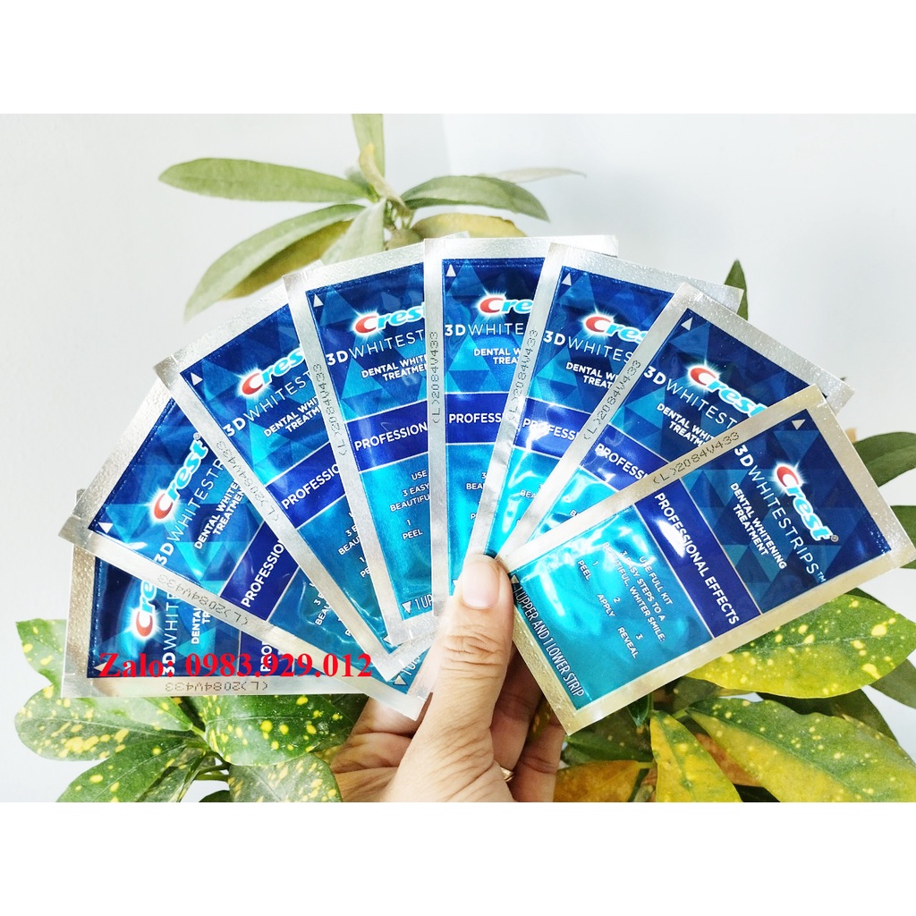 Miếng dán trắng răng Crest 3D Whitestrips Professional Effects