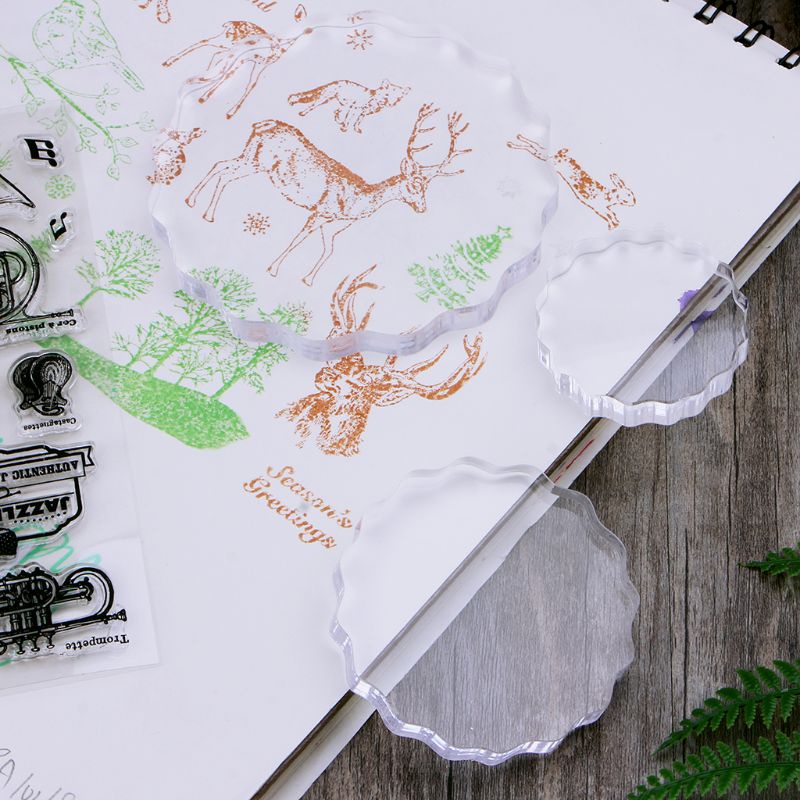 Khối Tem Niêm Phong DIY Trong Suốt Bằng Acrylic