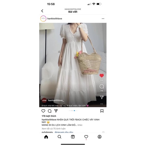 Váy trắng vintage Ha Nhi with Love