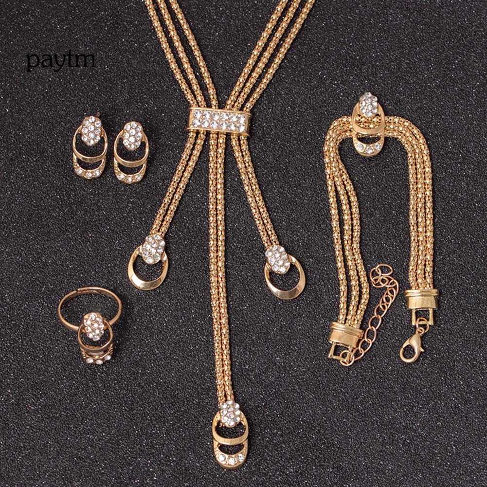 Bộ Trang Sức Nhiều Lớp Đính Đá Sang Trọng