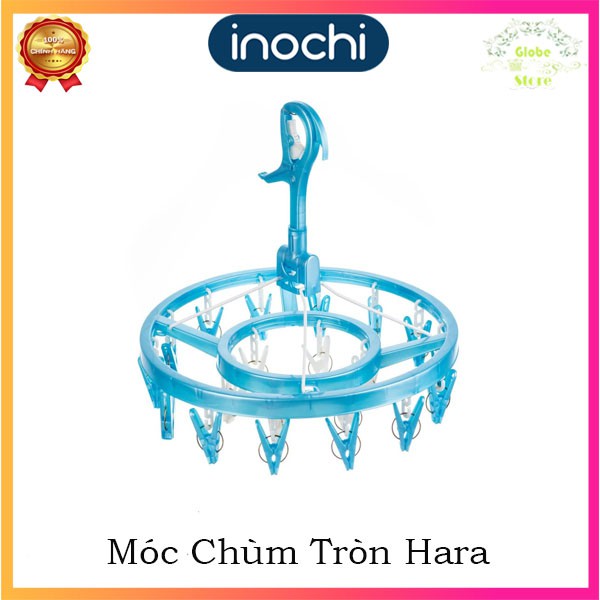 Móc Chùm Tròn Phơi Tất,  Quần Áo, Tã Lót Em Trẻ Em Nhựa Cao Cấp Nhật Bản Hara INOCHI