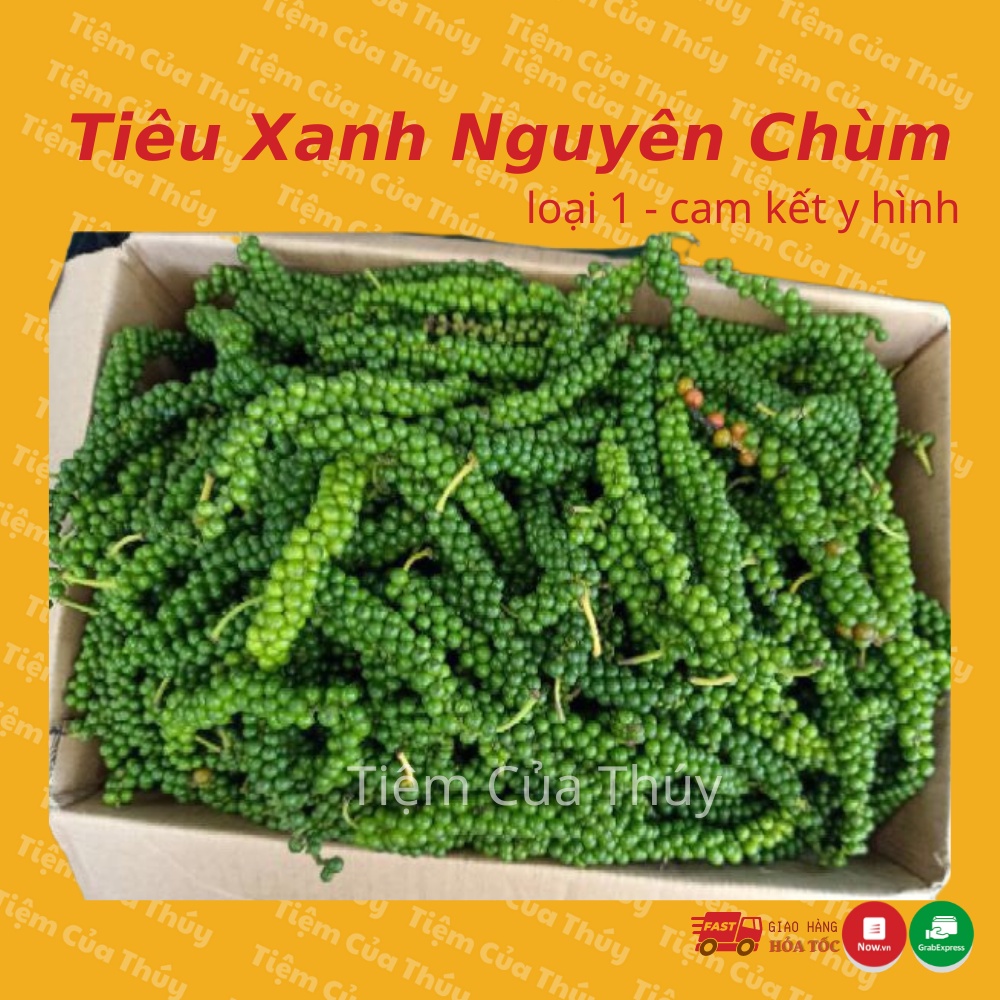 Tiêu xanh nguyên chùm tươi 500gr khách đặt mình mới lấy nên bao tươi, chùm to quả to ngon