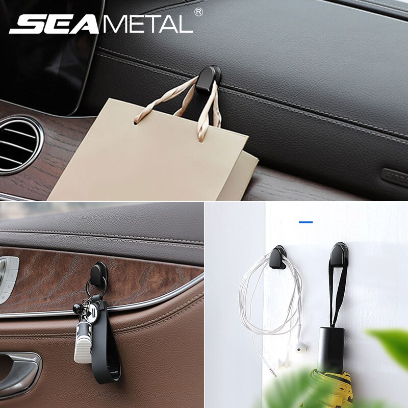 Móc treo đồ SEAMETAL dán bên trong xe hơi nhà bếp tự dính mini đa năng