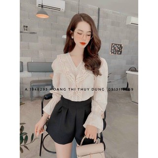 Áo sơ mi nữ cổ bèo loại 1