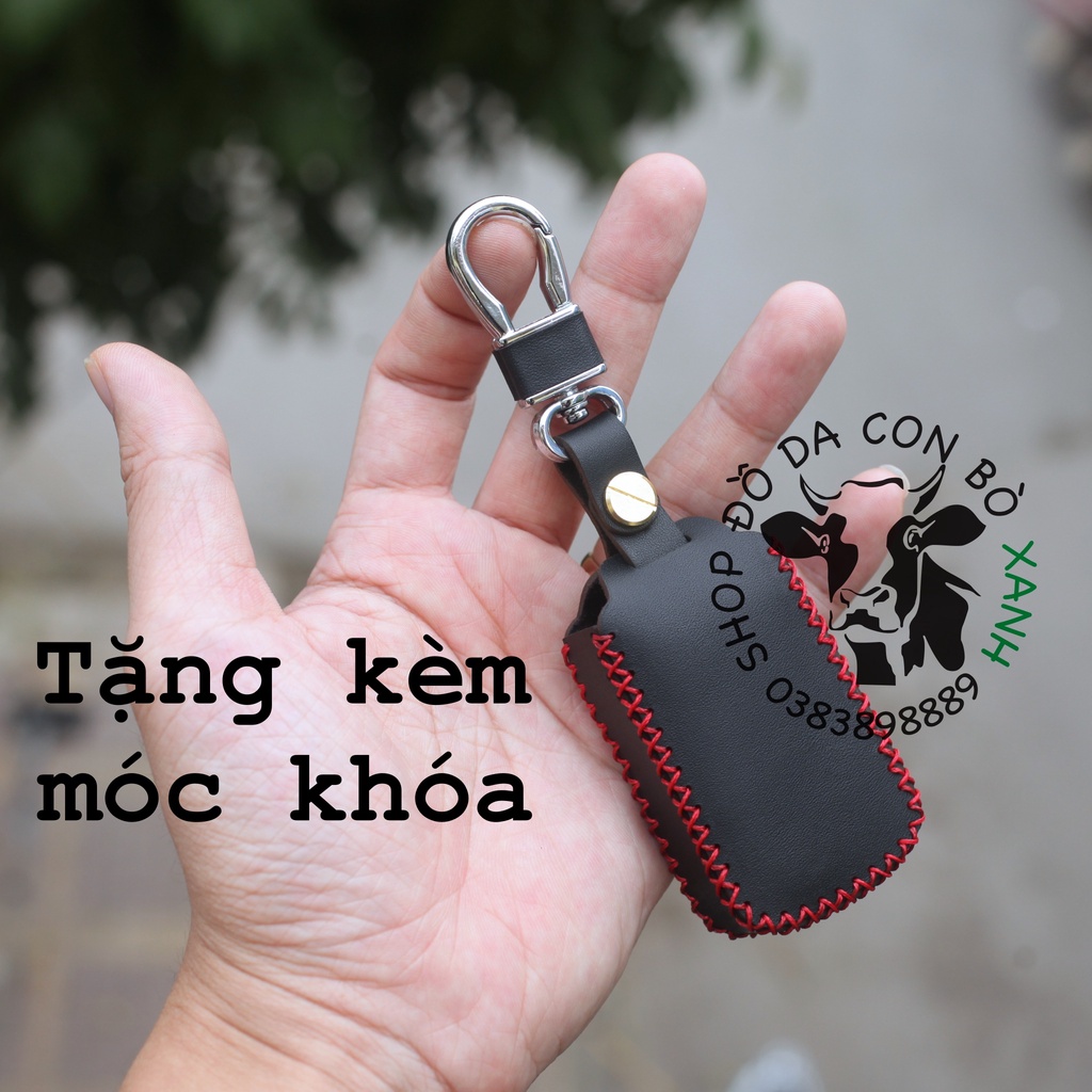 Bao da chìa khoá Vinfast E34, VF8, xe điện VF E34, VF 8 handmade da thật 003