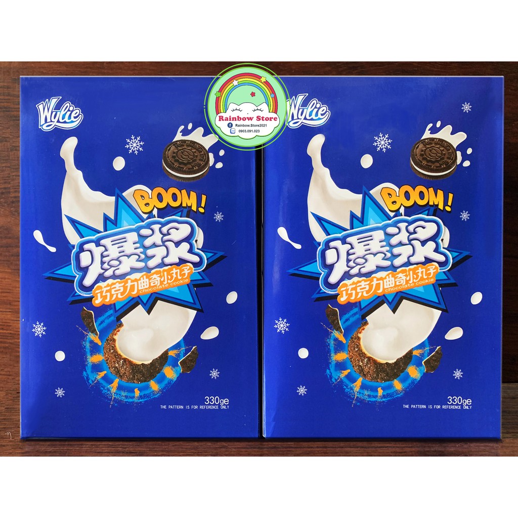 【HOT】Bánh socola nhân sữa kem tan chảy 3 lớp hộp 330gr