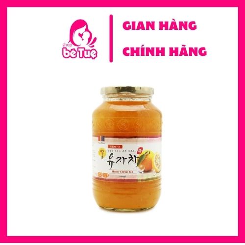 Mật ong chanh đào, mật ong gừng mẫu mới hũ 1kg - Hàn Quốc chính hãng