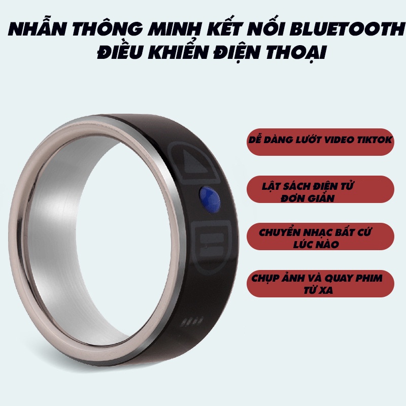 Nhẫn Cảm Ứng Bluetooth Điều Khiển Điện Thoại Không Dây Từ Xa - Smarthome GG