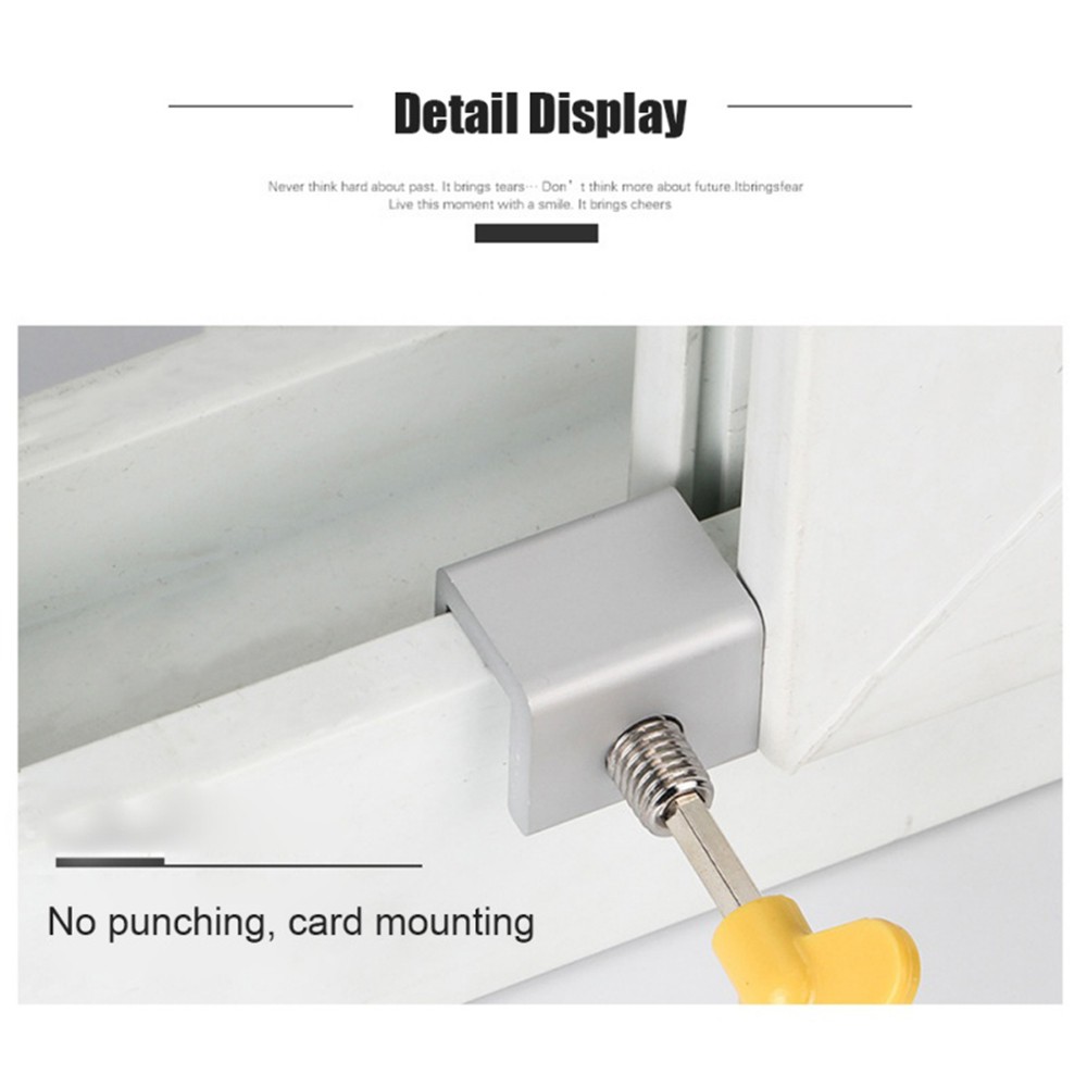 domyhome Door Window Lock Restrictor Aluminum Children Security window Cable Limit Lock Safety Key Lock domyhome