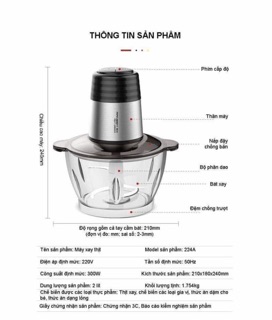 MÁY XAY THỊT RANBEM 224A SIÊU SỊN (GIÁ TỐT NHẤT)