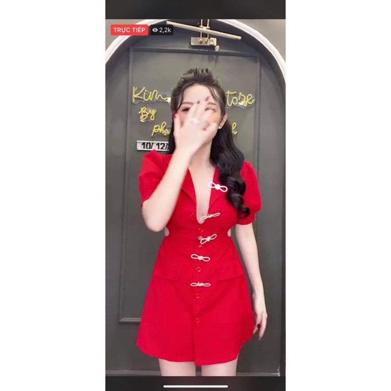 Đầm Vest khoét Eo đính Nơ Đá Sang trọng