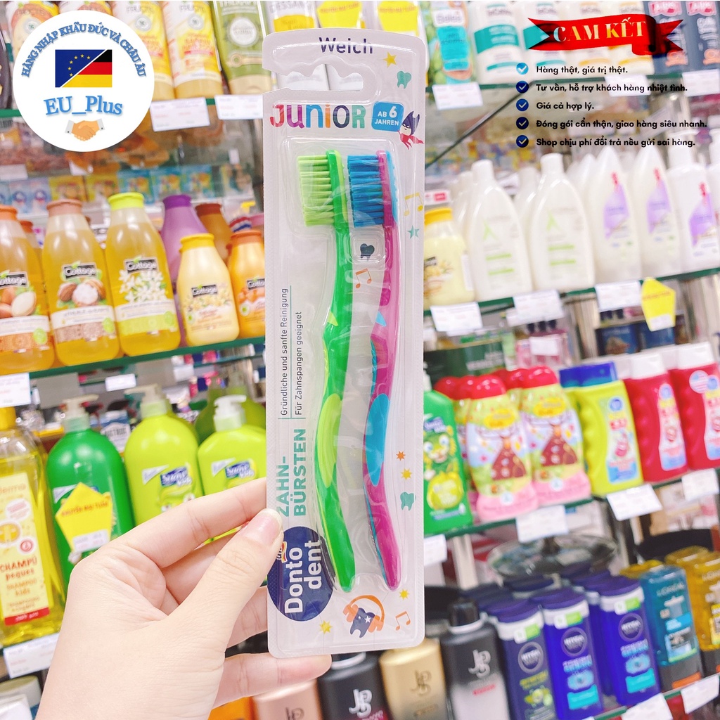 Sét 2 Bàn chải đánh răng Dontodent, từ 3 tuổi của Đức