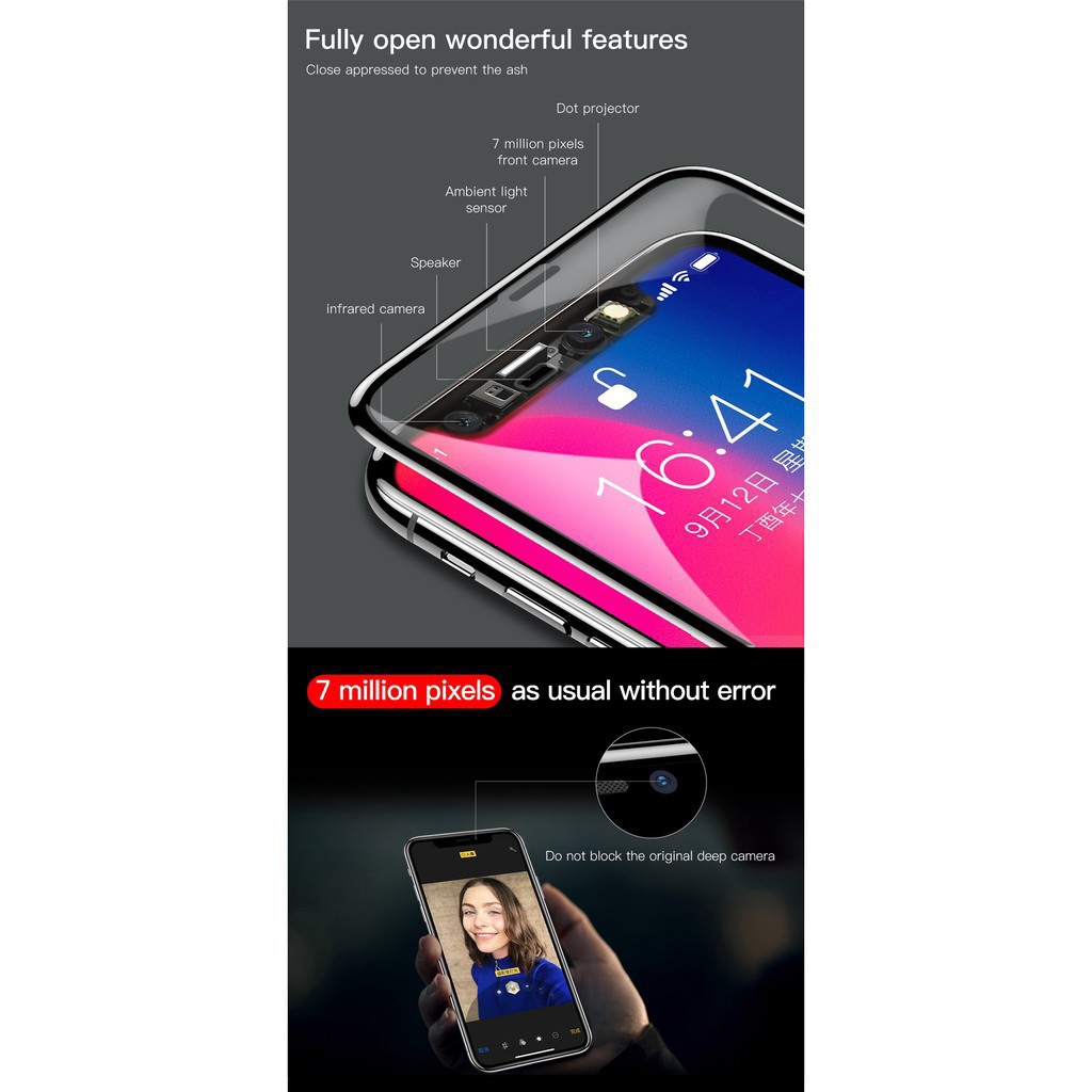 Xumu For iPhone 12 Mini 11 Pro X XS Max XR 8 7 6 6s Plus 6D Full Coverage Tempered Glass Screen Protector iPhone12 Anti-Scratch HD Front Film