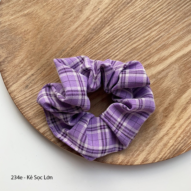 (0234) Dây Chun Scunchies Tím Ngọt Ngào Dễ Thương Phong Cách Hàn Quốc