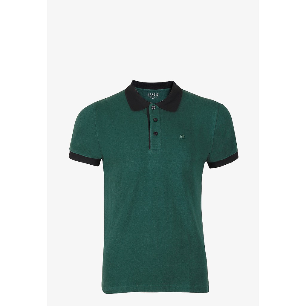 Áo thun nam Narsis D4016 màu xanh phối đen