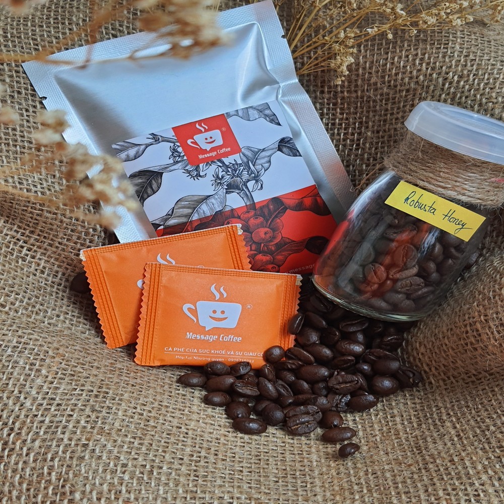 MẪU THỬ 50g PHIN P1 Robusta honey và Arabica tối ưu pha phin, cafe dành cho quán - Message Coffee