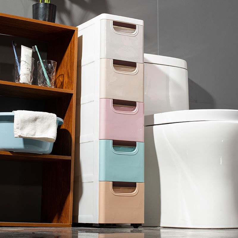Tủ lưu trữ khoảng cách rộng 20/30 CM ngăn kéo loại nhà bếp bằng nhựa vệ sinh hoàn thiện phòng tắm