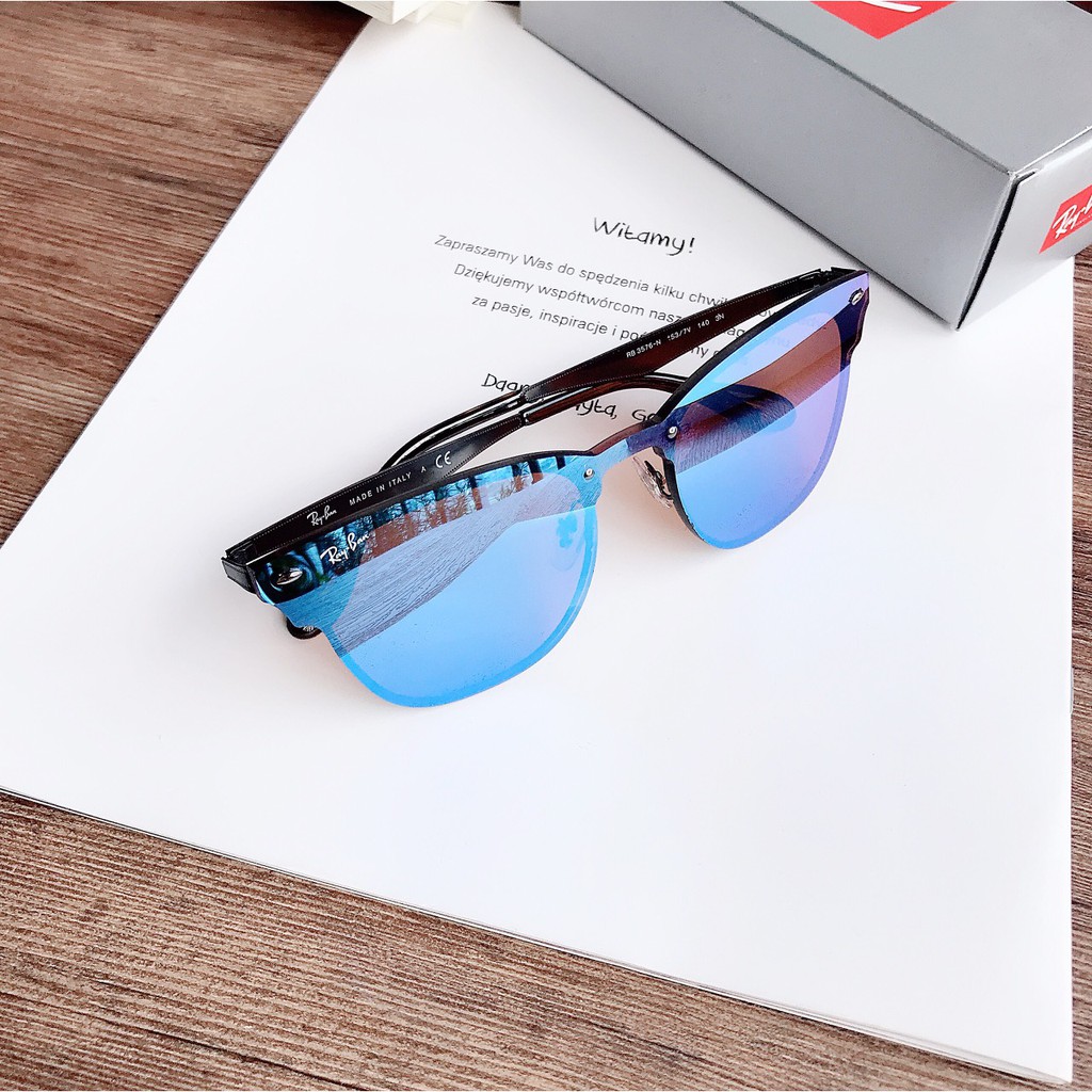 Kính mát chính hãng RayBan Clubmaster RB3576 153/7V mẫu Tráng gương cực sành điệu