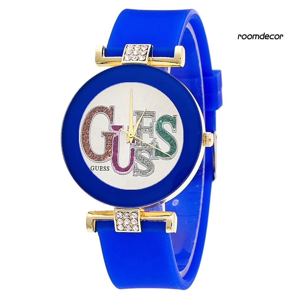 Đồng Hồ Analog Máy Quartz Mặt Tròn Dây silicone